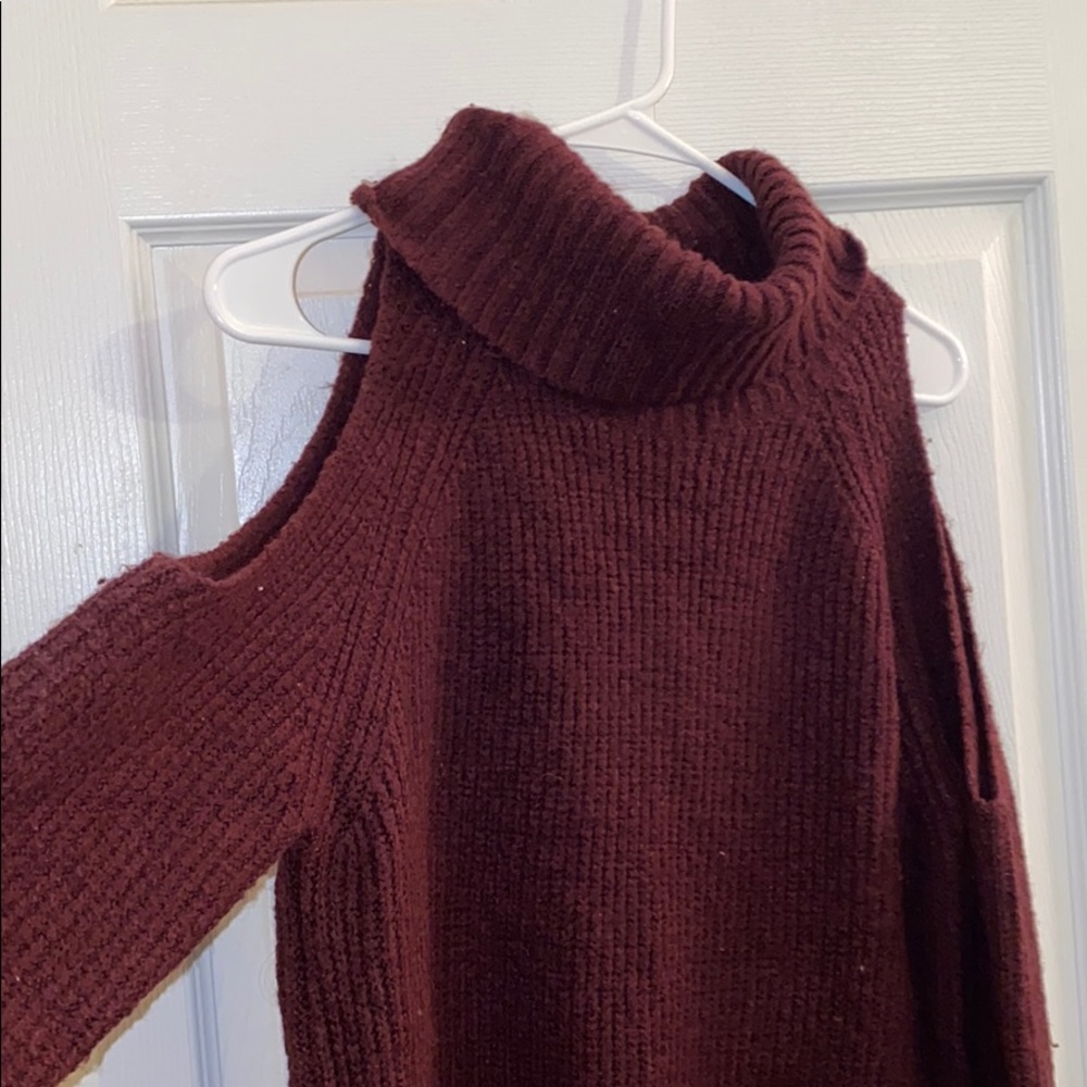 Forever 21 cowl neck shoulder less knit dress - Picture 3 of 4